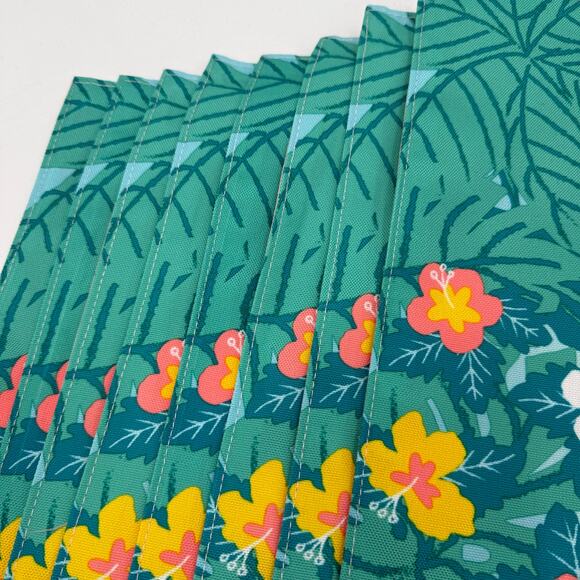 Kohl's Placemats Set of 8 13"x18" Celebrate Summer Together Flamingo Washable - Picture 6 of 14